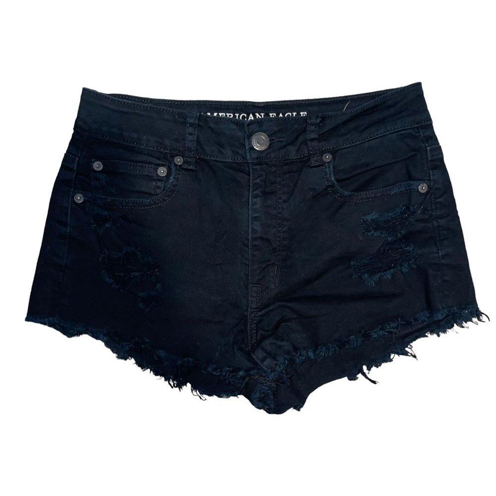 American Eagle Distressed Womens Shorts 6 HiRise Festival Shortie Booty Bootie